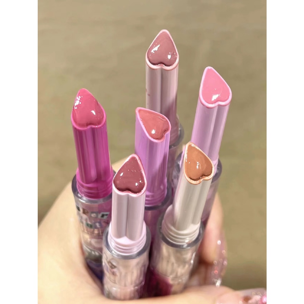 Flortte Son Bóng Dưỡng Ẩm Không Dính Màu Sắc Thời Trang