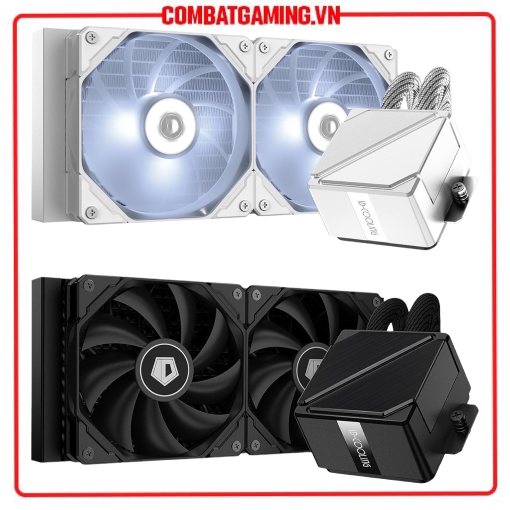 Tản nhiệt nước ID-COOLING DASHFLOW 240 BASIC | WHITE (Fan LED trắng) - Chính hãng