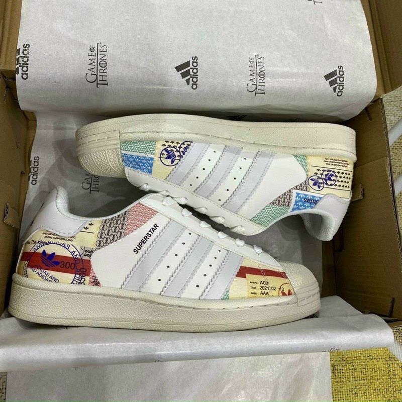 Giày_thể thao sneakers Adidas mũi sò họa tiết Superstar - mới nhất Full box bill 2023