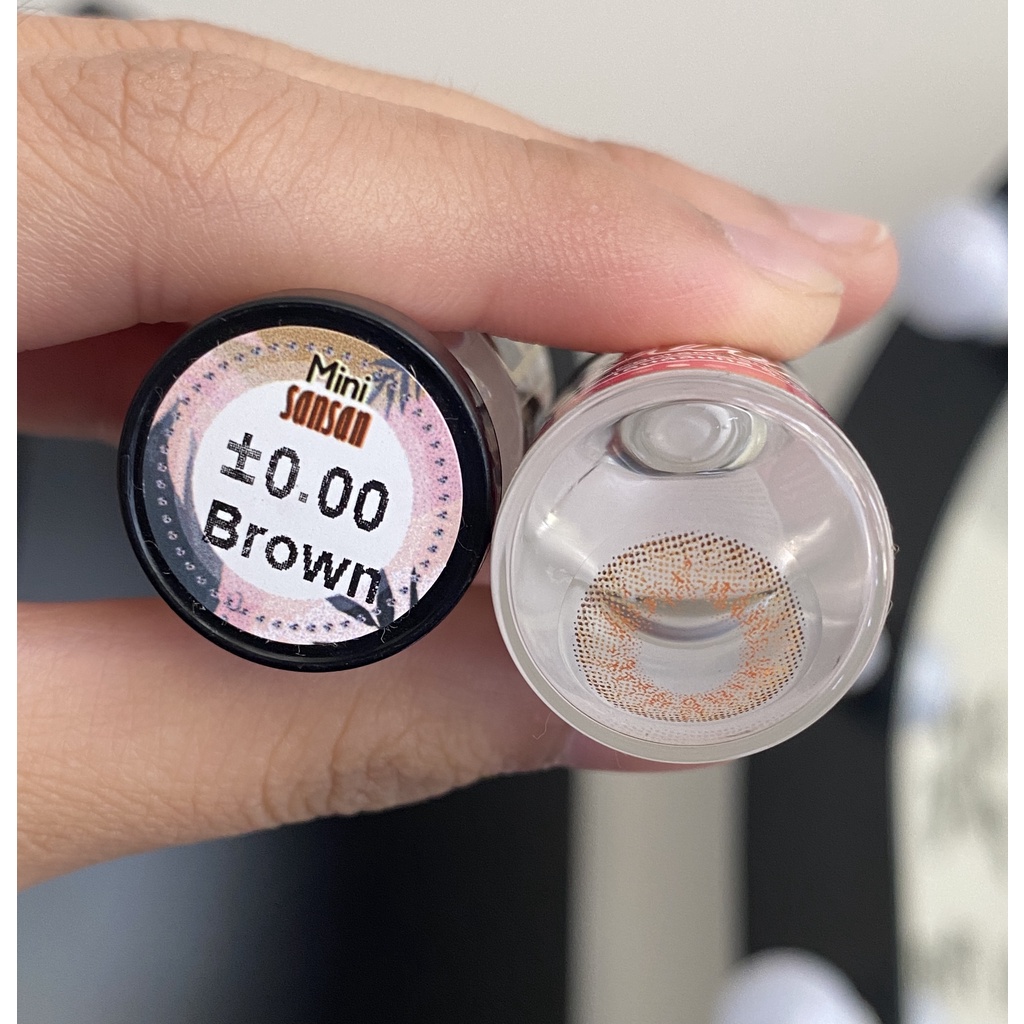 Lens Mắt Kính Áp Tròng Nâu WINK Giãn Nhẹ Không Độ Tự Nhiên Trong Veo chính Hãng Thái Lan