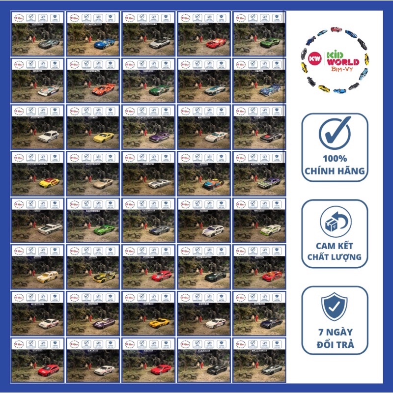 Xe mô hình Hot Wheels Loose không hộp, nhiều mẫu. Tỷ lệ 1:64. MS: 08.