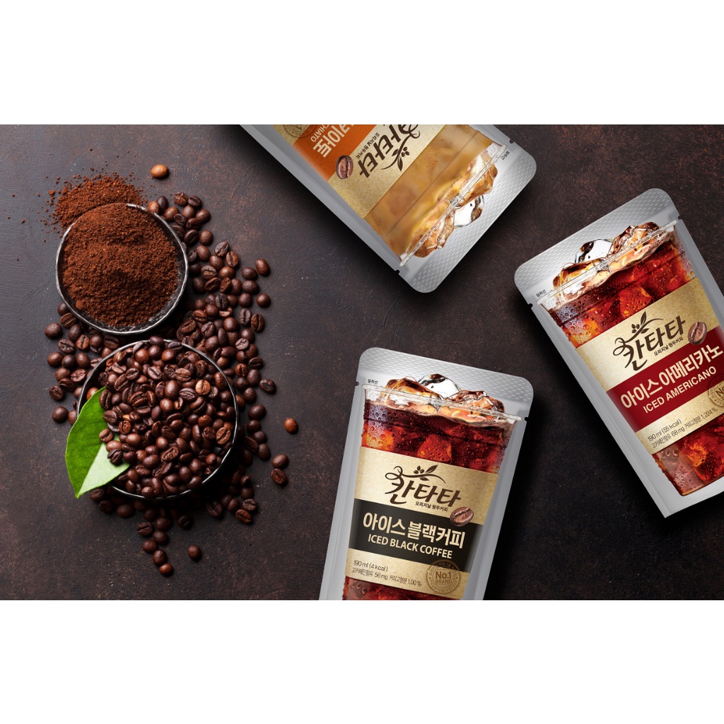 LOTTE) Cà Phê Cantata Ice Pouch 4 Vị - 롯데) 칸타타 아이스 파우치 230ML