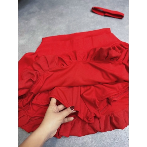 Đầm Hai Dây Thiết Kế Có Dây Cổ Kèm Ảnh Thật