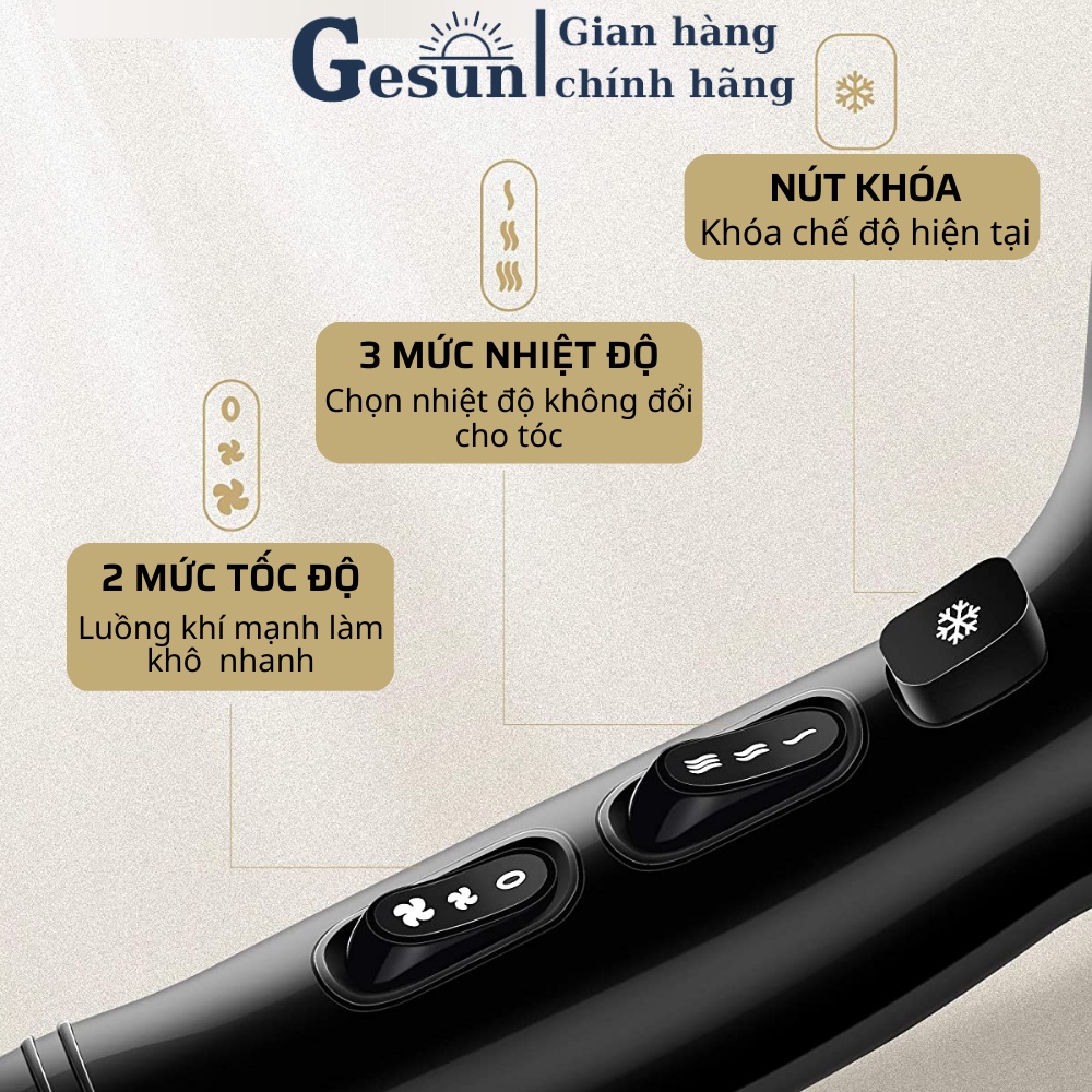 Máy sấy tóc công suất lớn KIPOZI 1800W cao cấp máy sấy tóc nóng lạnh công nghệ ion âm giúp khô nhanh, bóng mượt -BH 2năm