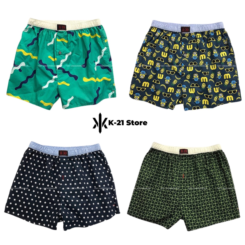 Combo 3 Quần ngủ nam nữ - Quần short đùi nam H-33 seven boxer cao cấp Mặc Nhà Cực Thoáng Mát Dễ Chịu Nhiều Màu K-21