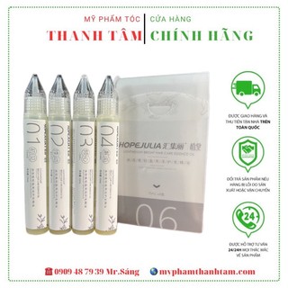 Huyết thanh nước hoa siêu phục hồi tóc nguyên chất HOPEJULIA Lightweight Bright Hair Care Essence Oil 15mlx40pic