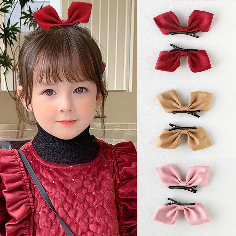 Set 2 Kẹp tóc Nơ Tiểu Thư Siêu Đáng Yêu xinh xắn Phong Cách Hàn Quốc Cho gái cưng