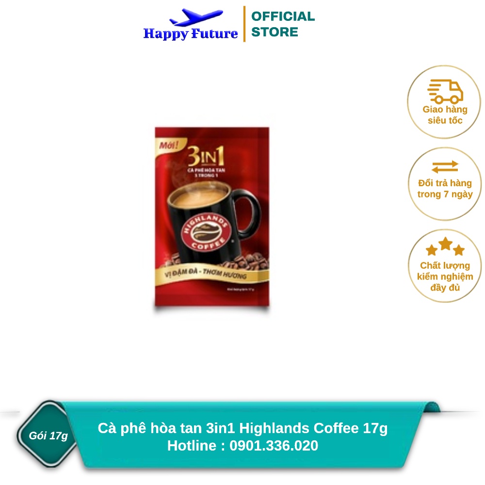 [Combo 3 Gói] Cà phê hòa tan 3in1 Highlands Coffee 17g