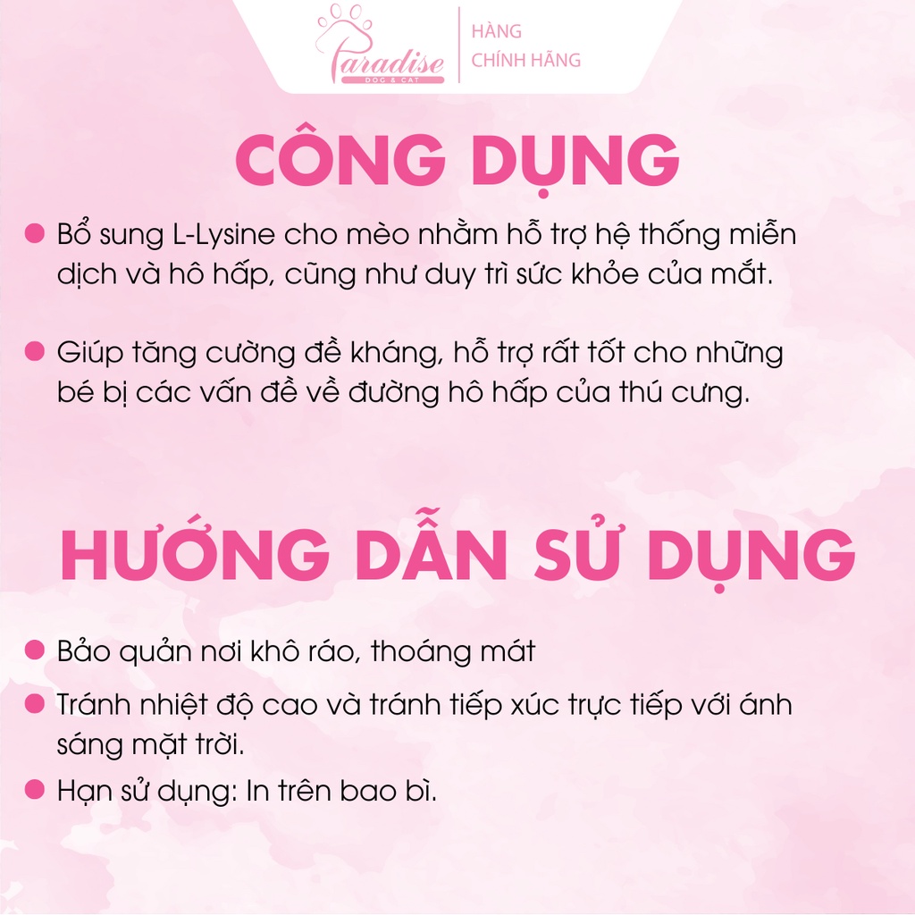 Bột Hỗ Trợ Hệ Hô Hấp Và Mắt Vị Gà Và Cá Cho Mèo Immune Support | Tomlyn - 100g  - Paradise Dog&Cat