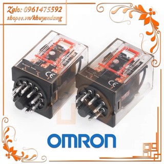 Rơ le trung gian chân tròn omron mk2p-i / mk3p-i + đế pf083a / pf113a