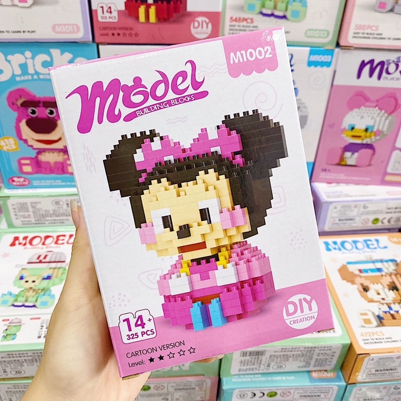 Đồ Chơi Lắp Ráp Nhân Vật Hoạt Hình Mickey, Stella, Donald MODEL Cute Giá Rẻ