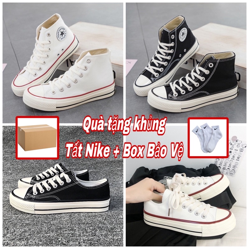 Giày Converse Chuck Taylor AllStar 1970s Cổ Cao, Thấp 2 màu đen và trắng, full bill full pk
