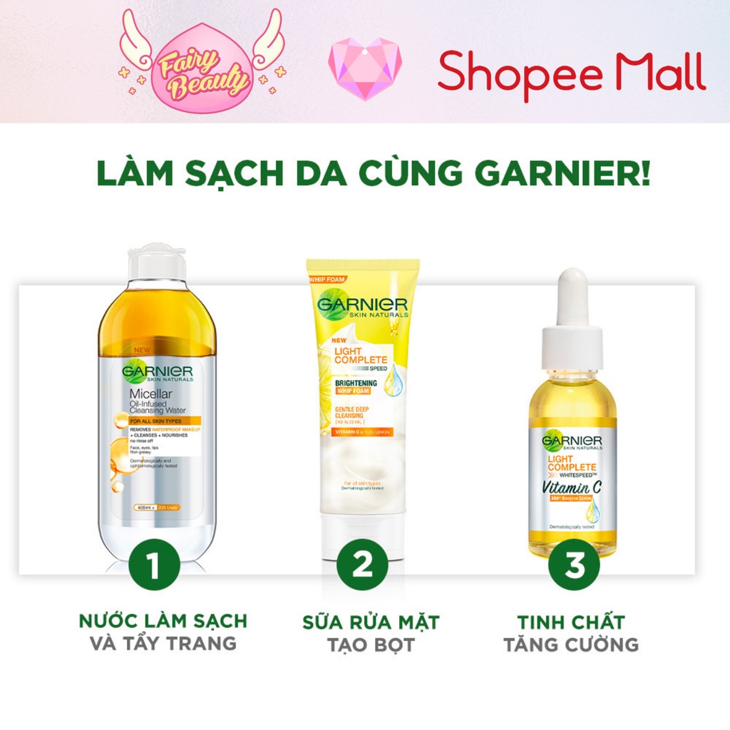 [GARNIER] Nước Tẩy Trang 2 Lớp Giúp Sạch Sâu Tối Ưu Cho Mọi Loại Da Micellar Water Oil-Infused 400/125ml