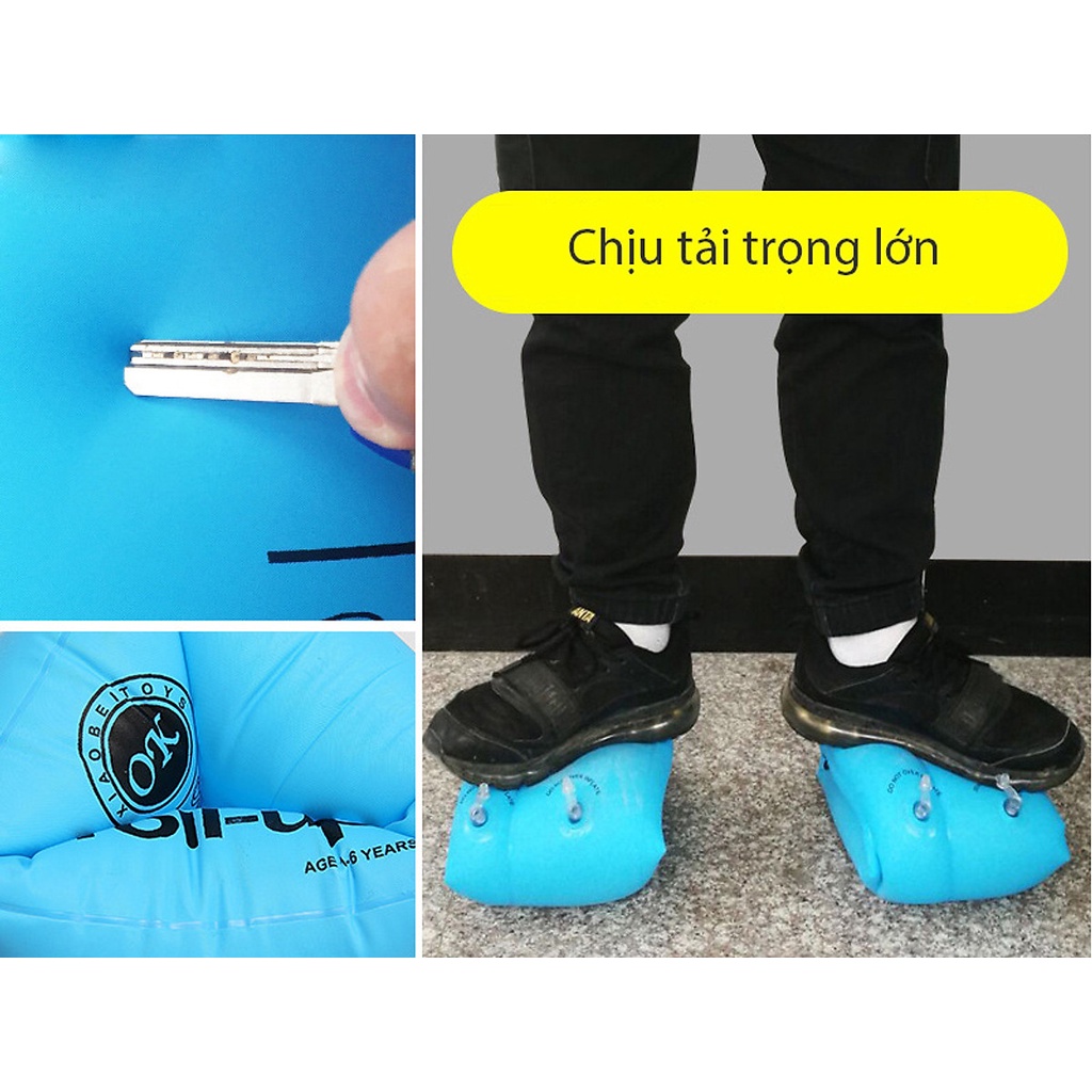 Phao tay tập bơi cho bé và người lớn (màu xanh), độ nổi cao đảm bảo an toàn - Chợ Lớn Giá Sỉ