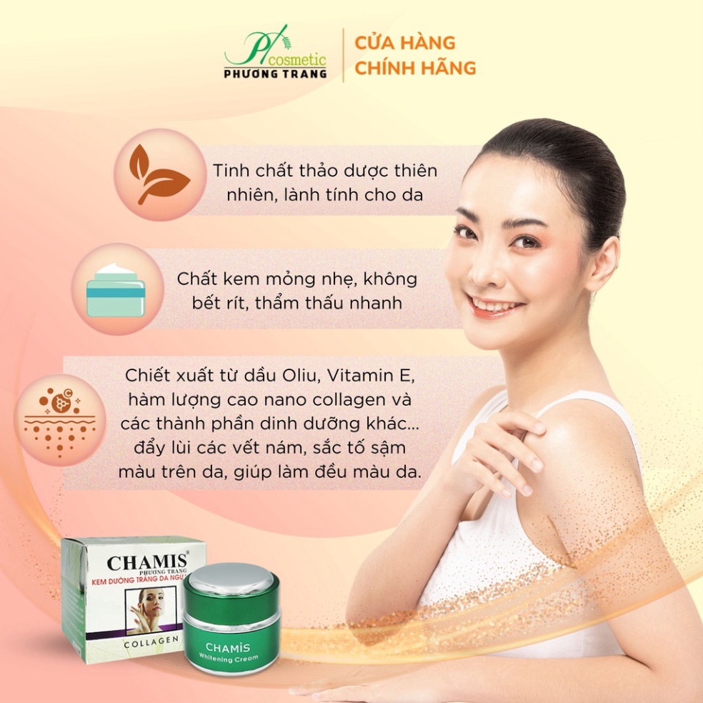 Kem dưỡng trắng da collagen Chamis - ngừa nám, phục hồi độ mịn và mềm mại cho da
