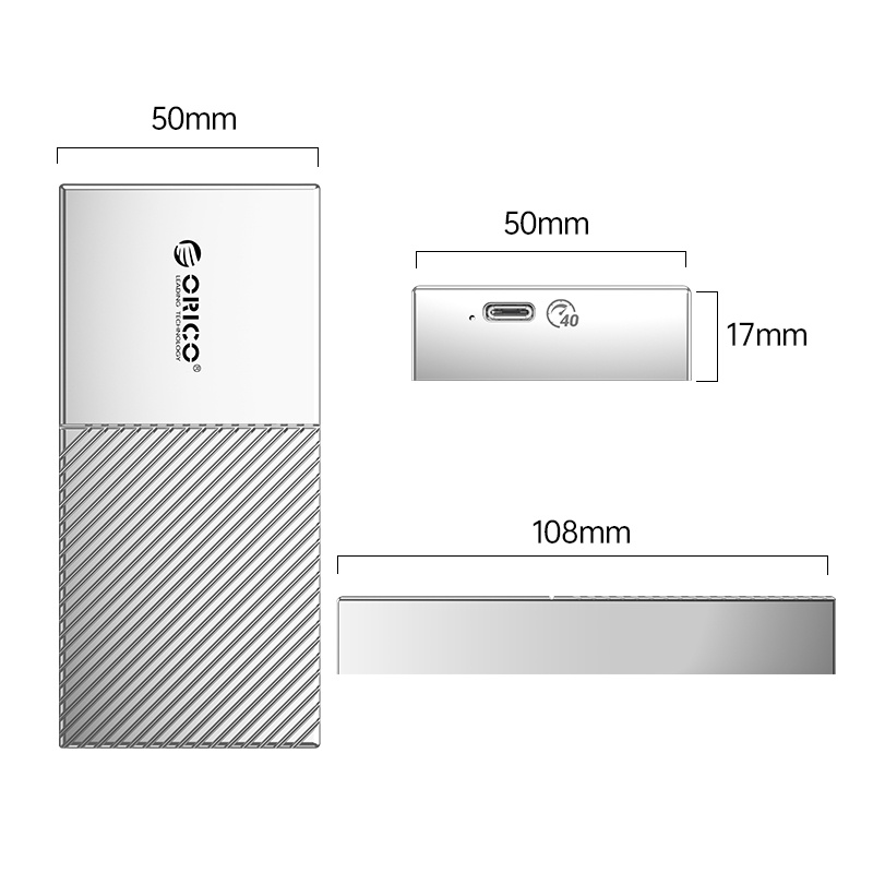 Vỏ ổ cứng nhôm ORICO USB4.0 M.2 NVMe SSD 10Gbps ~ 40Gbps PCIe3.0x4 Thunderbolt 3 4 USB 3.1 3.0 Type-C