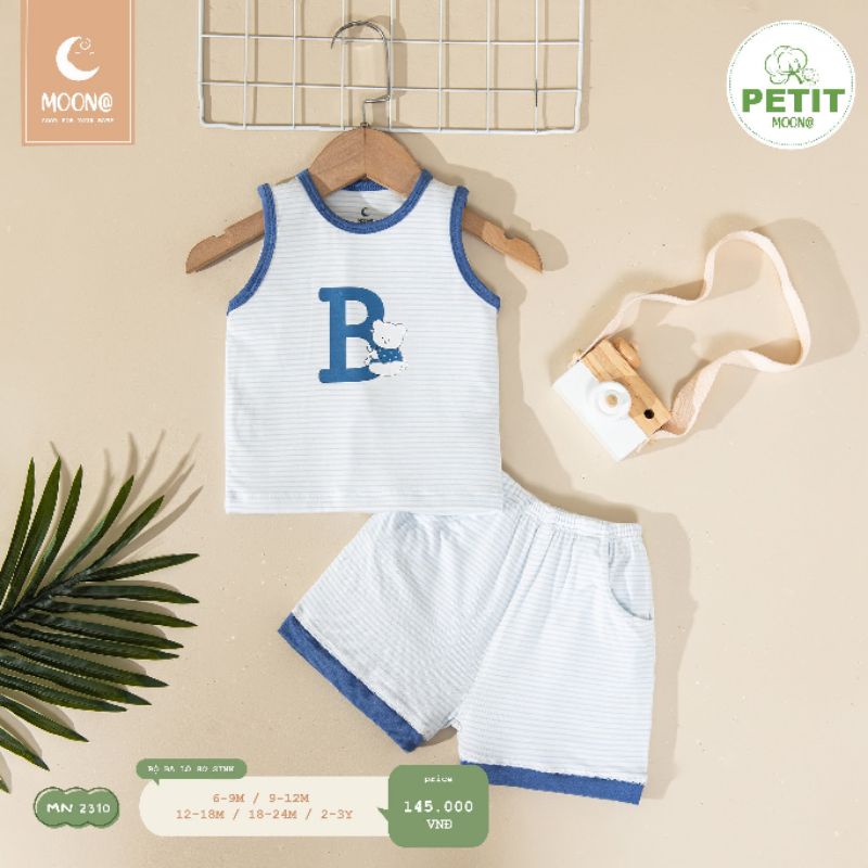 Bộ ba lỗ Moon petit bé trai, bé gái
