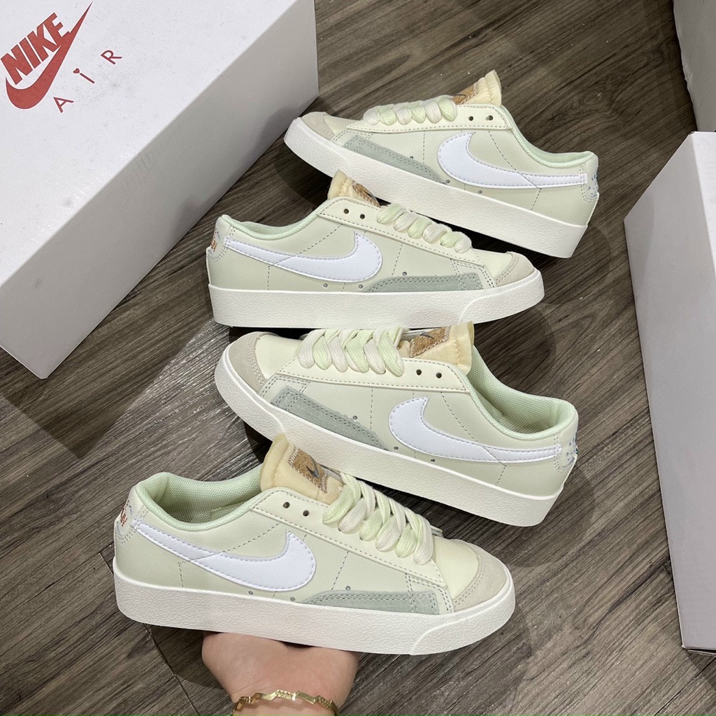 Giày blazer kem xanh low 77 cao cấp