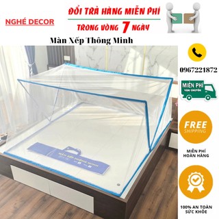 Màn chụp tự bung mẫu xếp Cao Cấp gấp gọn tiện dụng, Mùng chụp tự bung người lớn thông minh