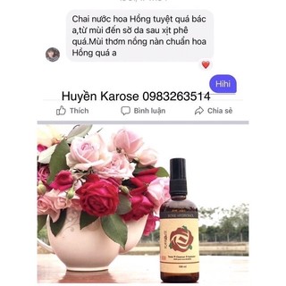 [TẶNG 1 giấy Fudo bỏ túi ] Nước cất hoa hồng Karose HỮU CƠ không hoá chất )