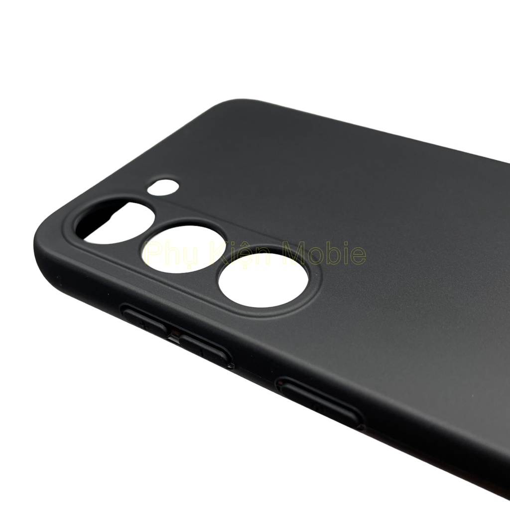 Ốp lưng silicon đen nhám cho Samsung Galaxy S23/ S23 Plus không bám vân tay, khoét riêng từng mắt camera.