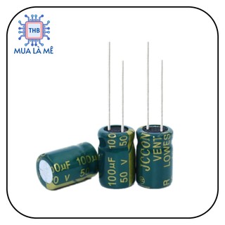 Tụ hóa 50v 100uf 8x12mm tần số cao