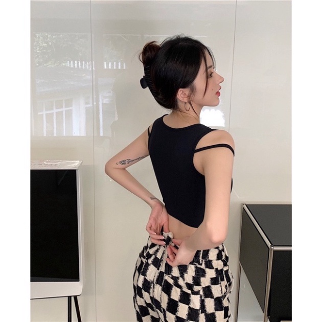 Áo Bra Nữ Vạt Chéo dáng yếm Dáng Lửng Có Đệm Ngực Trend Mới nội y xanh - chất mát