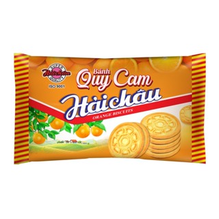 Bộ Bánh quy cam chính hãng Hải Châu - 123g (10 gói)