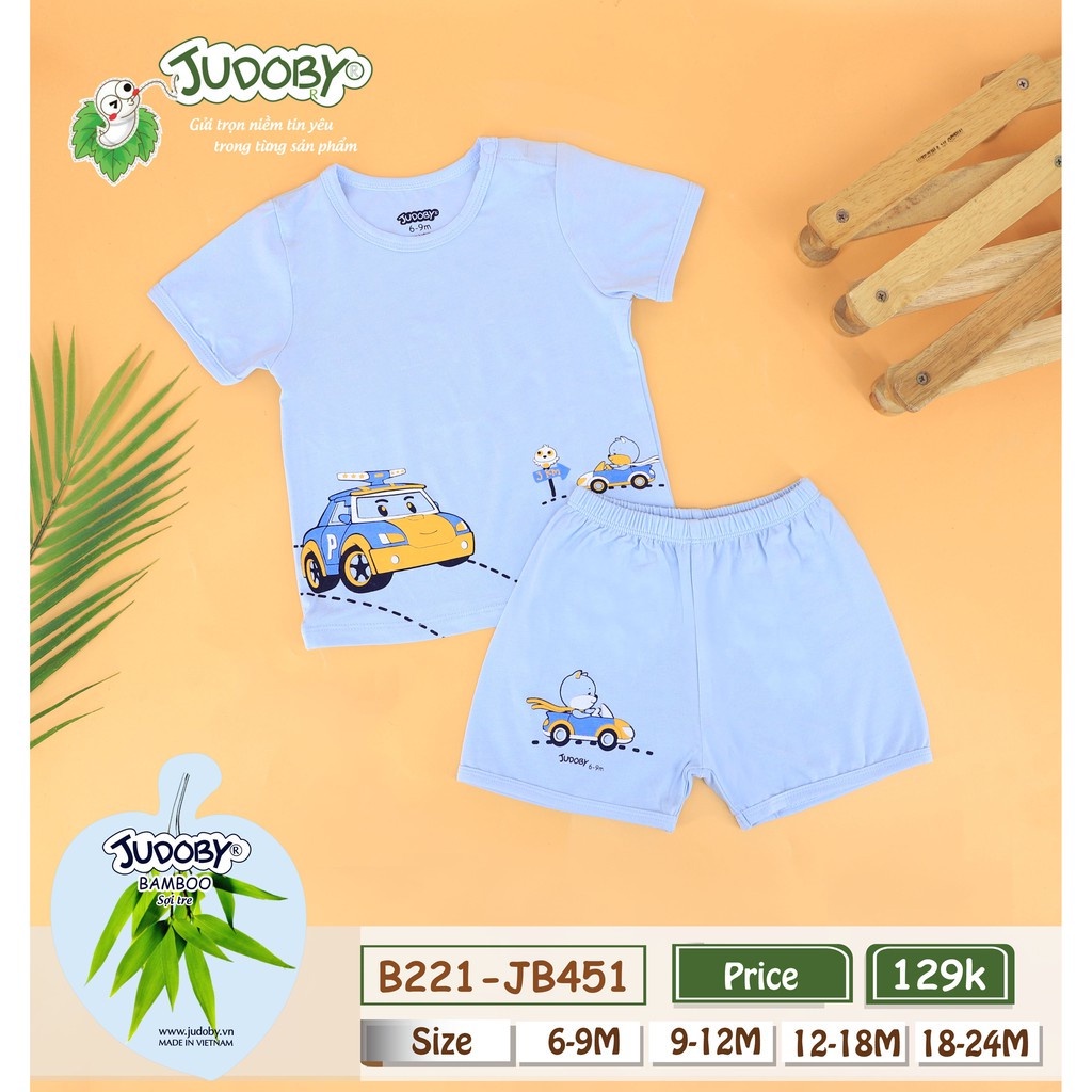 XẢ KHO - Bộ cộc tay Judoby chất liệu Bamboo cho bé 6-24 tháng tuối JB407 JB451 JB455