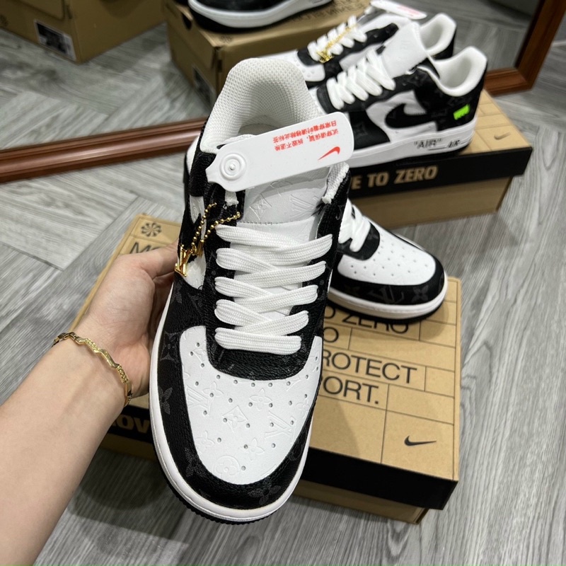 Giày sneaker AF1 LV Đen, LV Xám Grey họa tiết  Giày thể thao air force one mix lv họa tiết cực chất FullBoxBill