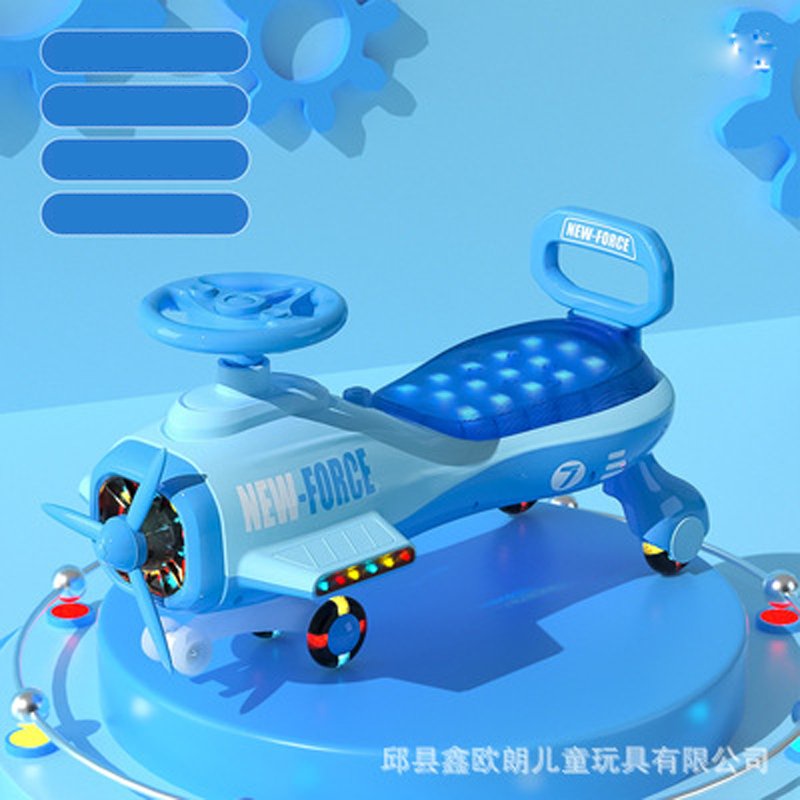 Xe lắc máy bay cho bé, Xe chòi chân cho bé có đèn nhạc, Nhiều màu sắc lựa chọn kích thước 72x42x40