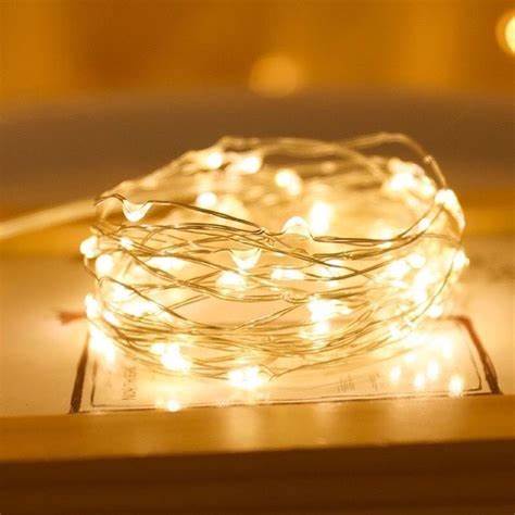 Đèn led đom đóm, đèn nháy màu vàng 1m, 2m trang trí tiểu cảnh, bó hoa, tháp oản, quà tặng
