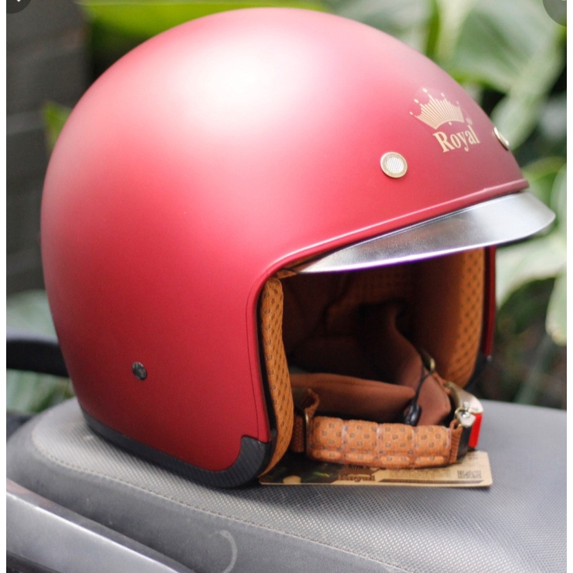 Nón bảo hiểm 3/4 kính âm 139 royal bảo hành 12 tháng tặng túi đựng nón