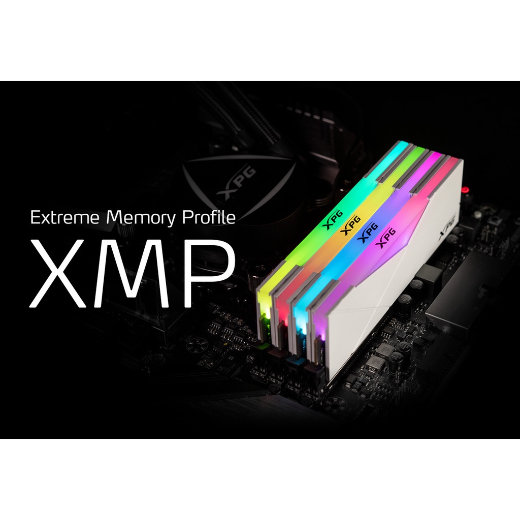 Ram máy tính Adata DDR4 XPG SPECTRIX D50 RGB 16GB Bus 3200MHz WHITE/GREY -Chính hãng(BH 5 năm) | BigBuy360 - bigbuy360.vn