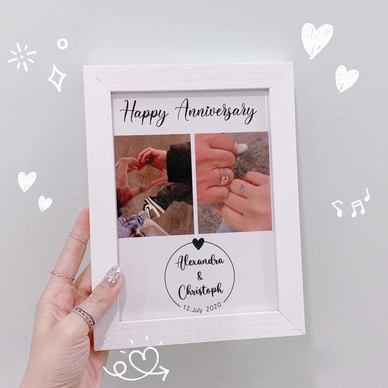 Khung ảnh thiết kế theo yêu cầu 15x21cm làm quà tặng-Khung ảnh Handmade