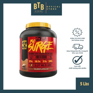 Bột đạm whey mutant iso surge 5lbs 00% whey protein isolate hỗ trợ tăng cơ từ thương hiệu mutant