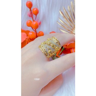 Nhẫn nữ bản lớn mạ vàng 18 cao cấp mẫu mới về