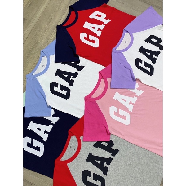 Áo GÁP size đại bé trai bé gái siêu mát phối tay màu năng động sz 4-14Y