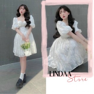 ĐẦM DỰ TIỆC REN HOA BABYDOLL RUM H.DRESS