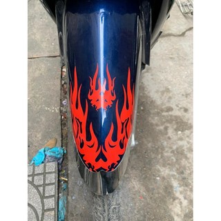 Tem decal dán dè trước sau xe máy hình ngọn lửa (giá 1 cái)