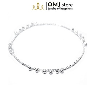 [Mã SKAMCLU8 giảm 10% cho đơn từ 100K] Lắc chân QMJ Bi rơi bạc 925 sáng long lanh - Q048