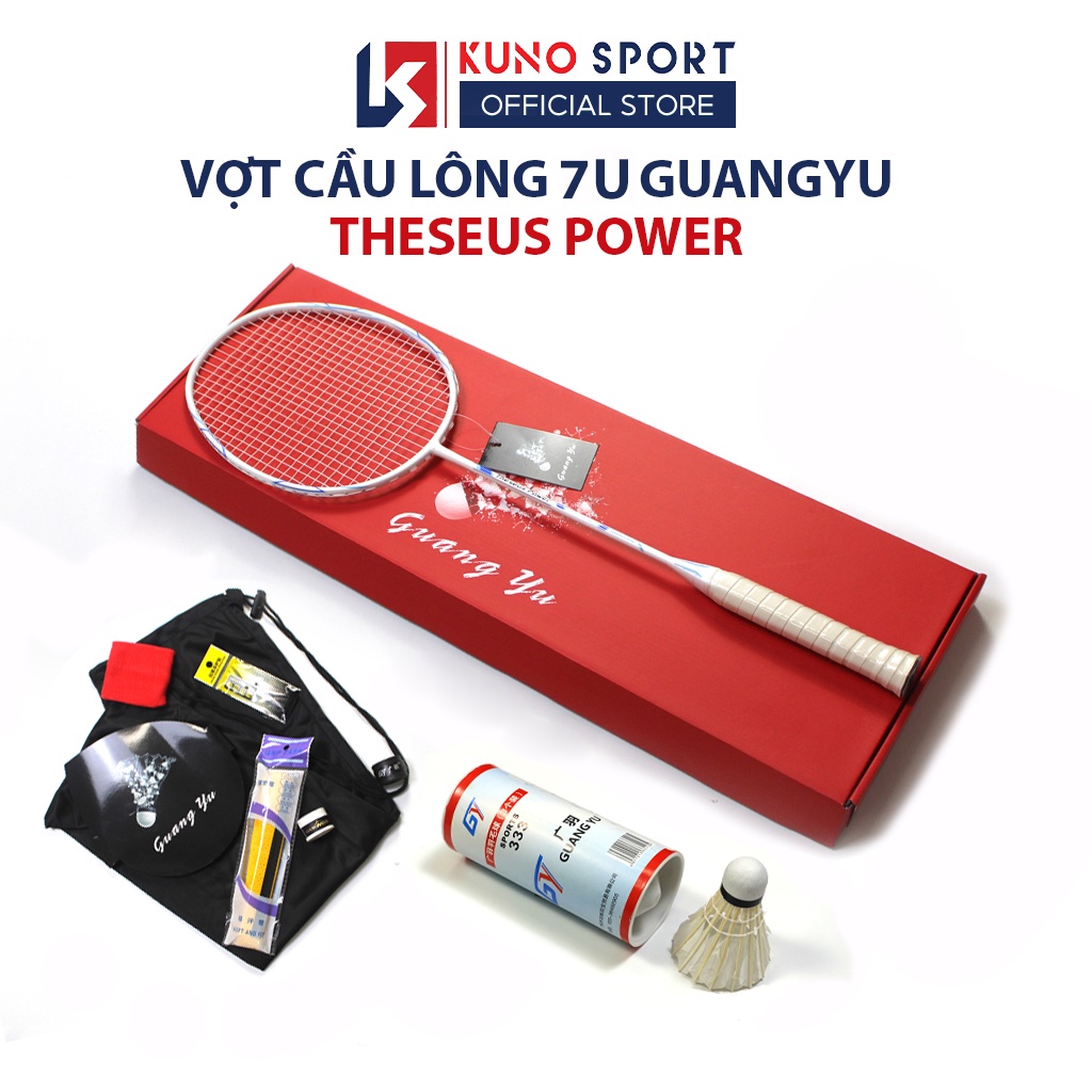 Vợt Cầu Lông 7U Chính Hãng GUANGYU POWER Khung Vợt Carbon Siêu Nhẹ Lưới Căng Sẵn 9.5KG - V04