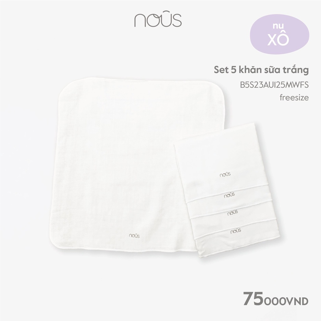 Set 5 Khăn Sữa Nous 30*30