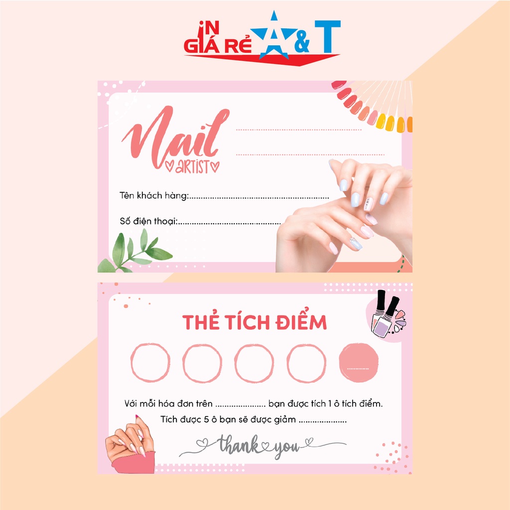 THẺ TÍCH ĐIỂM NAIL - CARD TÍCH ĐIỂM NAIL