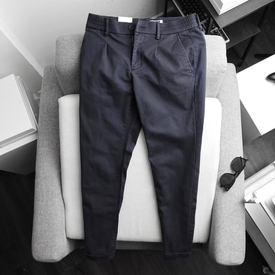 Quần kaki nam ống côn lưng thun co giãn