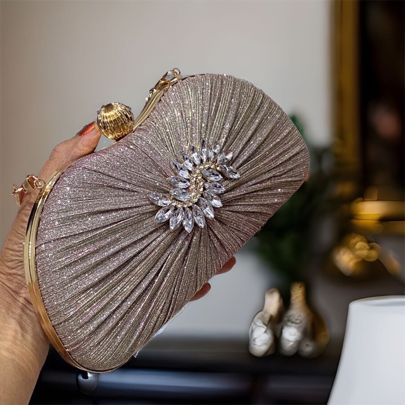 Bóp Đầm Đeo Vai Kết Hạt Thủ Công Hàng Cao Cấp Có Quai{ Nhận giao hoả tốc trong ngày khu vực tphcm}