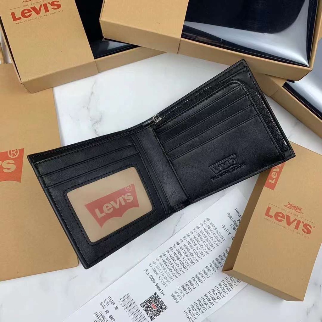 Ví levis full box kèm móc khoá da thật