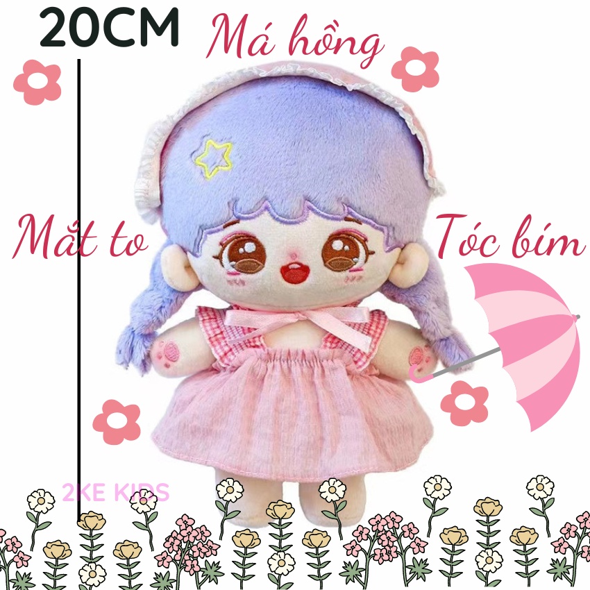 Gấu bông búp bê dễ thương mặc đồ làm quà tặng sinh nhật cho bé-2KE KIDS