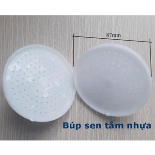 Bộ 2 cái đầu sen tắm, búp sen inox , búp sen nhựa, bát sen tắm tròn nhựa inox