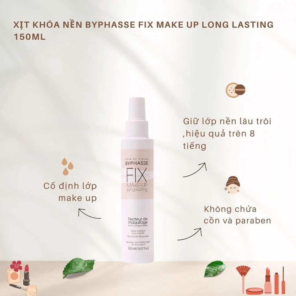 Xịt Khóa Nền Byphasse Fix Make Up Long Lasting 150ML